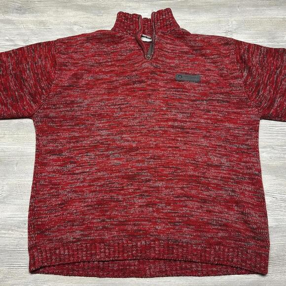 VTG Southpole Sweater Mens XL Red Gray Oversized Streetwear HipHop Ski Snowboard - Picture 2 of 8